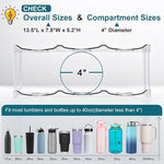 Stackable Water Bottle Organizer Holder - for Stanley & Others' Large Tumbler Organization - Clear Wine Rack, Bottle Holder for Home Countertop Fridge Pantry Shelf, 3 Tier Hold 9