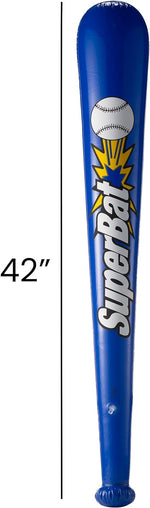 Inflatable Baseball Bats in Bulk - (Pack of 12) - Giant 42 Inch Baseball Party Favors for Kids, Sports Theme Toy Party Supplies and Birthday Party Decorations