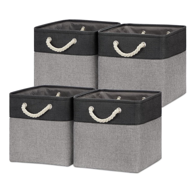 12 Inch Cube Storage Baskets 4 Pack Fabric Storage Bin For Toys, Large Baskets W