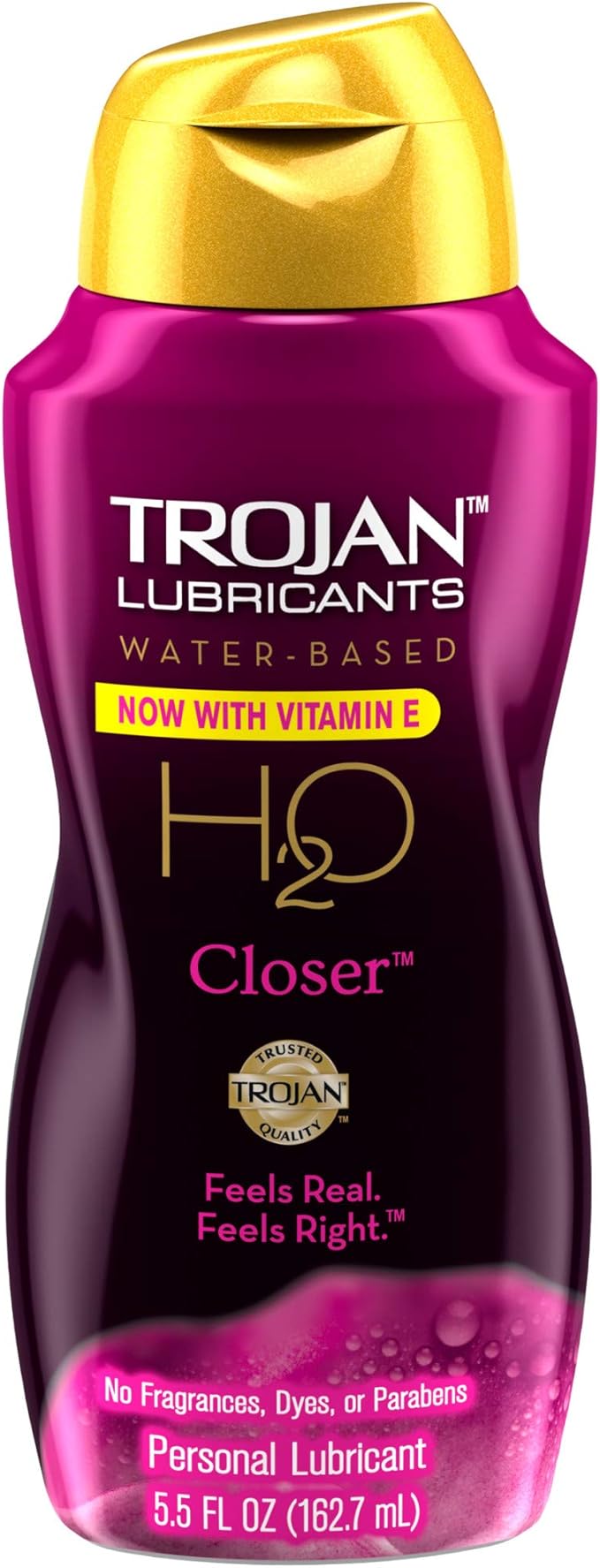 Lubricants Water Based H2O Closer Personal Lubricant, 5.5 oz.