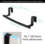 Over The Door Towel Rack, Over Cabinet Towel Bar Kitchen Bathroom Towel Holder Storage Dish Towel Holder, Over Cabinet Cupboard Door Towel Bar, Matte Black 2 Pack, KTH500S26-BK-P2