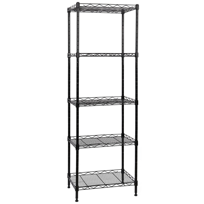 5-Tier Wire Shelving Adjustable Shelves Unit Metal Storage Rack For Laundry Bath