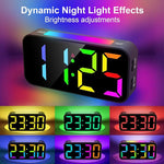 Loud Alarm Clocks for Bedrooms Heavy Sleepers, Digital Bedside Clock with Night Light, Large Display, Dual Alarm, Snooze, Dimmable for Kids Teens Boys Girls