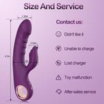 Thrusting Vibrator G Spot Dildos- Adult Sex Toys with 3 Thrusting Modes & 10 Vibrations for Dual Stimulation, Female G Spot Vibrator Rabbit Sex Toy Clitoral Vibrating Dildo (Purple)