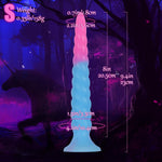 Anal Sex Toys Monster Dildo - 9.4" Long Butt Plug Dildo, Anal Dildo for G-spot and Prostate Massager, Anal Plug with Strong Suction Cup, Luminous Fantasy Dildo for Men and Women