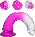 Realistic Jelly Dildo with Suction Cup – Soft, Flexible G-Spot Stimulator (Large)