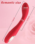 Clitoral G-Spot Powerful Rose Vibrator, Waterproof Dildo Clit Stimulator with 10 Vibration Modes, Softer and Flexible Sex Toy for Women, Clitoral Vibrator (Red)