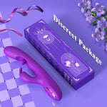 G Spot Vibrator Sex Toys-3 in 1 Adult Sex Toys 360° Rotation Vibrators with 10 Rubbing & 7 Vibrating & 7 Massaging, Waterproof Clitoral Stimulator Dildo Rabbit Vibrator Women Sex Toy (Violet)