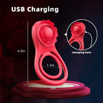 Vibrating Cock Ring Penis Ring, Male Female Sex Toys for Couples Rose Testicles Clitoral Vibrator Penis Sleeve with App Control, 10 Vibrations Women Men Adult Sex Toy for Men Erection & Enlarge Sex