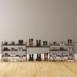 3-Tier Shoe Rack Storage Organizer, Bronze