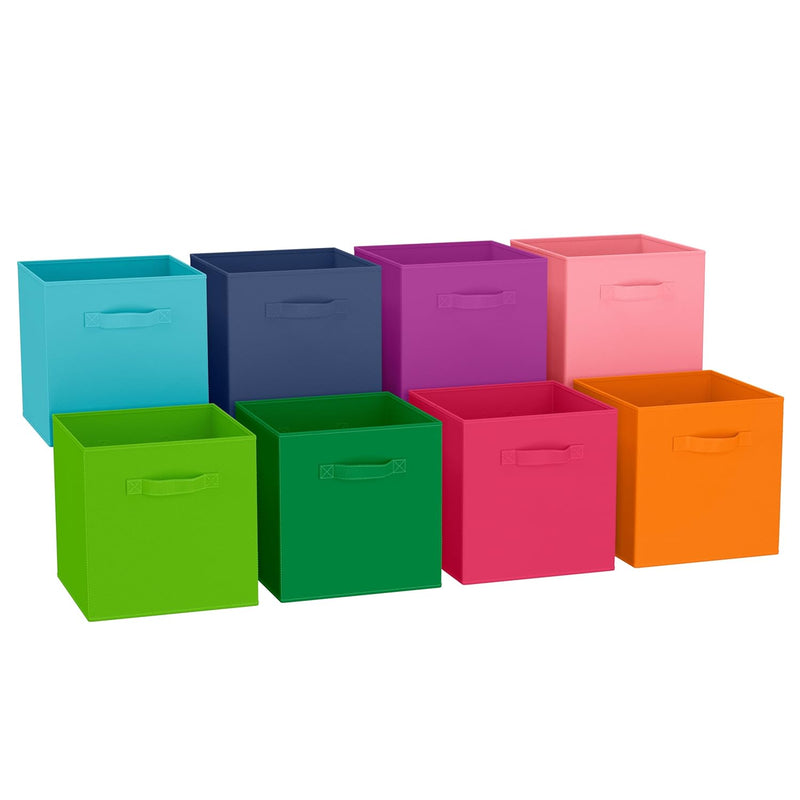 11 Inch Cube Storage Bins For Kids - Set Of 8 - Fits Into Most Storage Cubes Org