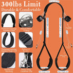 Sex Bondage BDSM Kit, Wrist Cuffs Bed Restraints Set, Neck-to-Thigh/Ankle Sling, Adjustable Legs Straps & Handcuffs, Nipple Clamps with Chain, Bondaged Collars Adult Rope Sex Toys for Women Couples