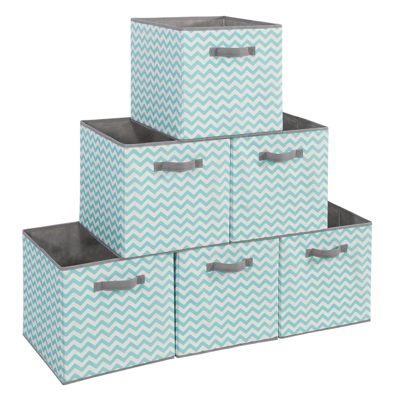 13X13 Large Storage Bins, Set Of 6 Storage Cubes. Collapsible Cube Storage Bins,