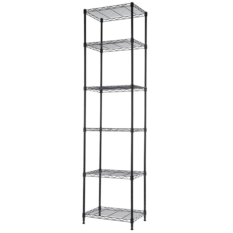 6 Wire Shelving Steel Storage Rack Adjustable Unit Shelves For Laundry Bathroom