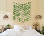 Hanging Fake Vines for Bedroom Wall Decor Artificial Plant Leaves with Wood Beads Set Indoor Greenery Ivy Garland for Living Room Apartment Wedding Party Teen Girl Room