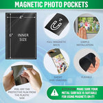 10 Pack 4x6 Magnetic Picture Frames for Refrigerator - Magnet Picture Frames for Fridge - Magnetic Photo Sleeves - Magnetic Photo Pockets - Magnetic Picture Holder - Locker Magnet Frames