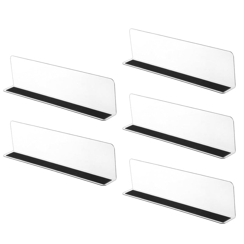 Shelf Dividers, Plastic Shelf Divider, 5Pcs Shelf Separator With Magnetic Side-