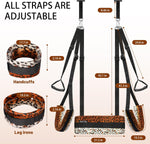 Leopard Print Door Sex Swing & Bondage Slave BDSM Set, Adjustable Shoulder Strap with Plush Seat Cushion, Sex Furniture for Women's Pleasure Adult Sex Games, Holds up to 300 lbs