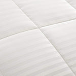 Lightweight Down Alternative Blanket With Satin Trim, King, Ivory, 90 X 108 Inch