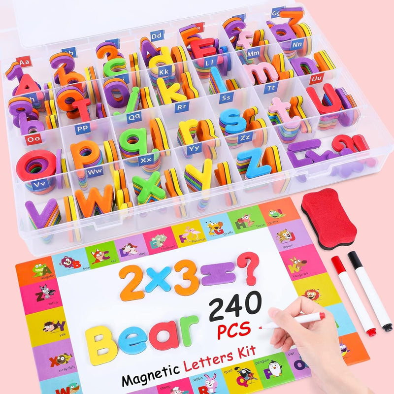 240Pcs Magnetic Letters Numbers For Classroom School Supplies Alphabet Magn