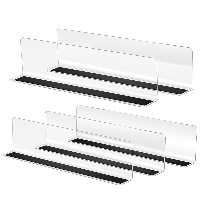 5Pcs Clear Shelf Dividers Closets Separator Commodity Divider Magnetic Baffle Fo