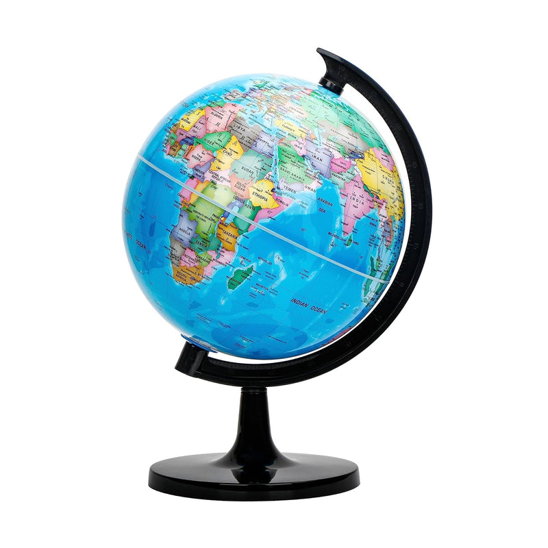 10" World Globe Political Map Educational Globe Self Assembled School Globe