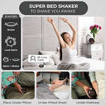 Bomb Dual Extra Loud Alarm Clock with Bed Shaker, Black | Sonic Alert Vibrating, Heavy Sleepers, Battery Backup | Wake with a Shake