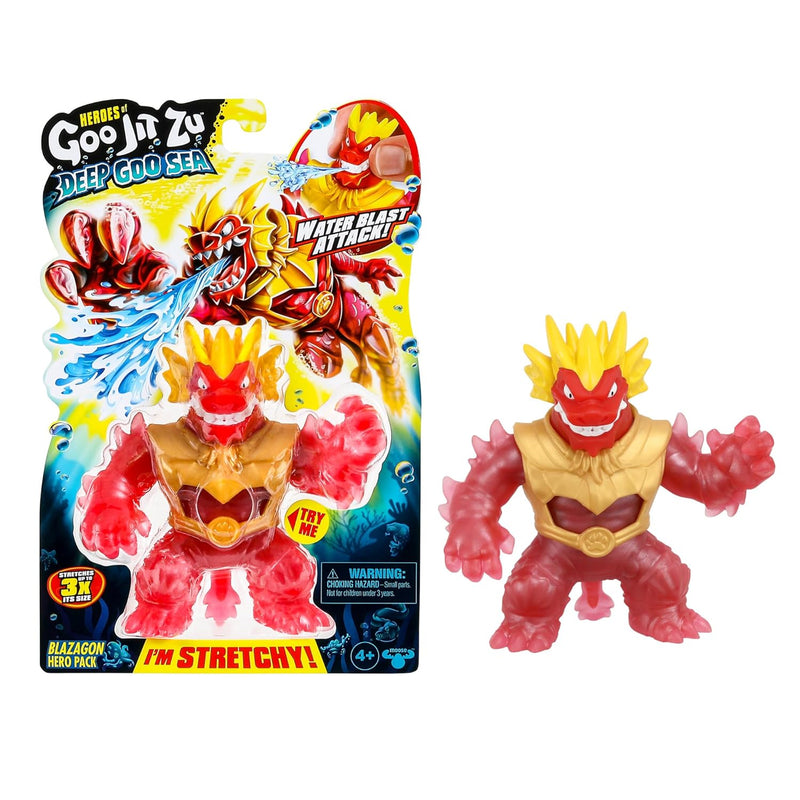 Deep Goo Sea Blazagon Hero Pack. Super Stretchy, Goo Filled Toy. With Water Blast Attack Feature. Stretch Him 3 Times His Size!