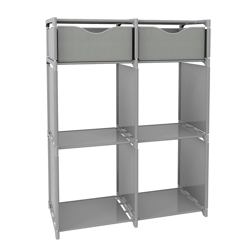 Closet Organizers And Storage Shelf Unit With 2 Storage Bins,Stackable Cube Stor