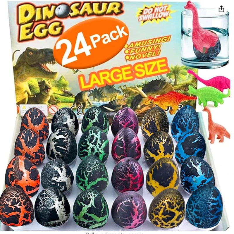 24Pcs Hatching Dinosaur Eggs Party Favors For Kids Birthday Goodie Bag Stuf