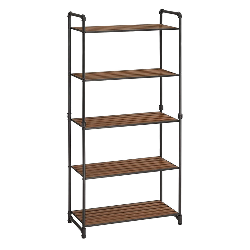 Bathroom Shelves, 5-Tier Storage Rack, Plant Flower Stand, 24.4 X 12.2 X 51 Inch