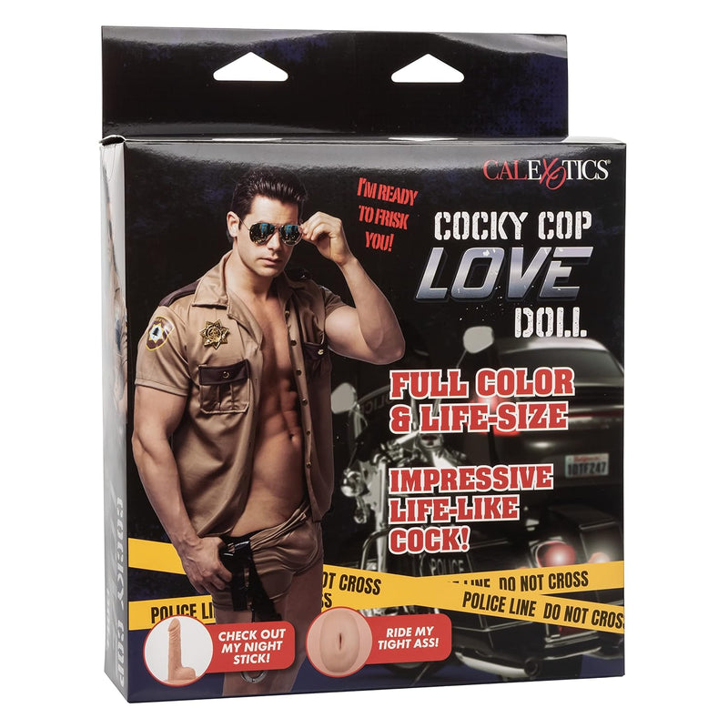 Cocky Cop Love Doll – Full Size Inflatable Male Sex Doll - Novelty Adult Sex Toy – Tan