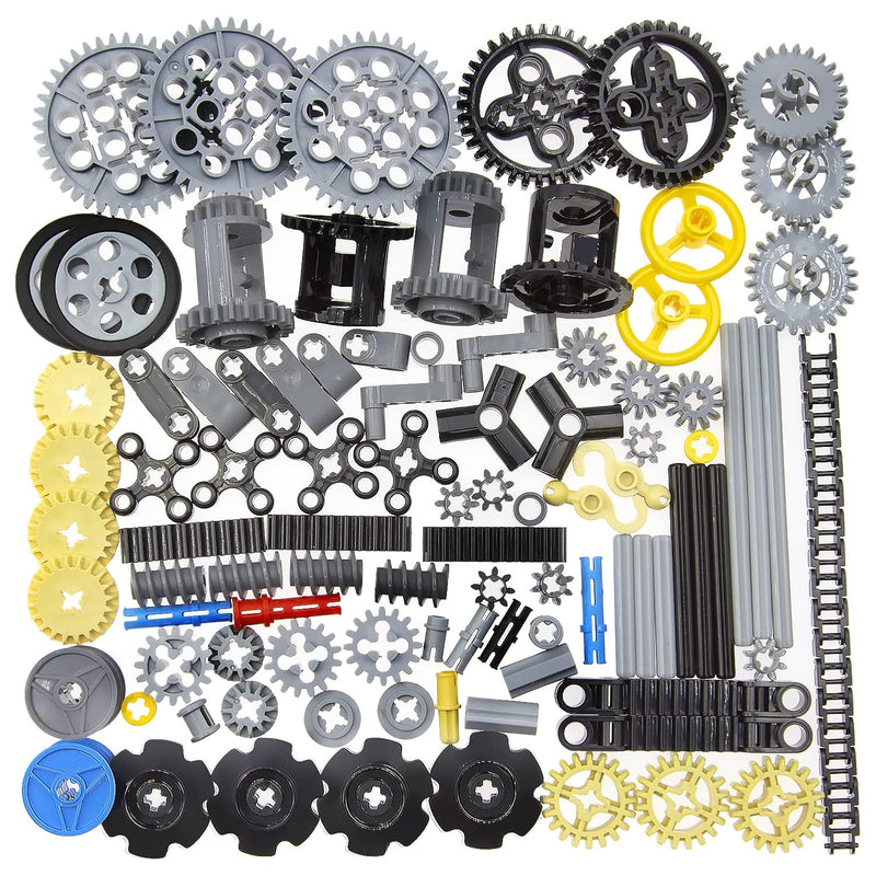 100+Pcs Technic Gears And Axles Compatible With Lego Technic Sets,Gears Rac