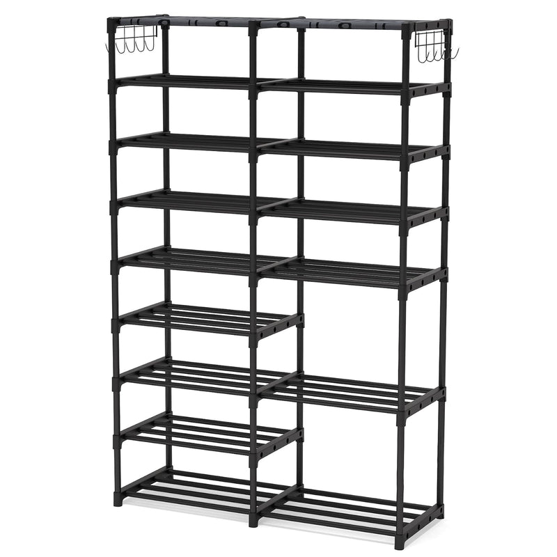 Shoe Rack Organizer, 32-40 Pairs Shoe Storage Shelf, 9 Tiers Shoe Stand, Shoe Ra