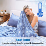 Cooling Blanket for Hot Sleepers, Double Sided Cold Effect, Lightweight Breathable Summer Coastal Bed Blanket, Transfer Heat to Keep Body Cool for Night Sweats, 50“x70”