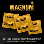 Magnum Ecstasy Large Size Condoms, Black, 10 Count