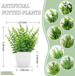 8 Packs Fake Plants Small Artificial Faux Potted Plants for Home Office Farmhouse Bathroom Bedroom Decor Indoor