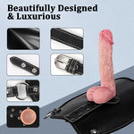 Adjustable Leather Dildo Mount Saddle – Hands-Free Strap-On Sex Chair for Solo Play