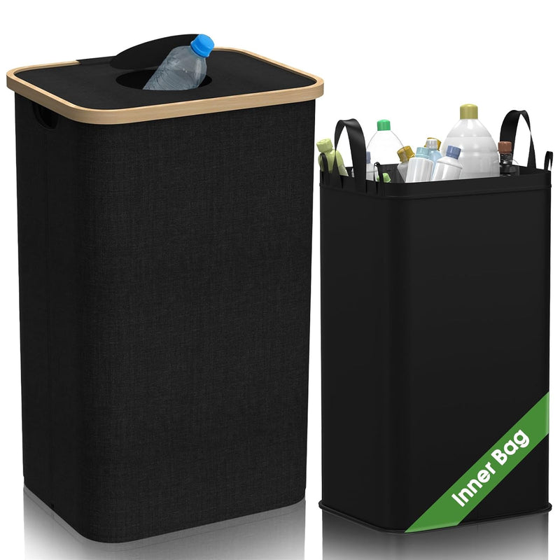 100L Recycling Bin For Kitchen, Indoor Recycling Bins, Large 26 Gallon Recycle B