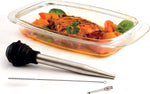 Deluxe Stainless Steel Baster with Injector and Cleaning Brush 11" x 2" x 2"