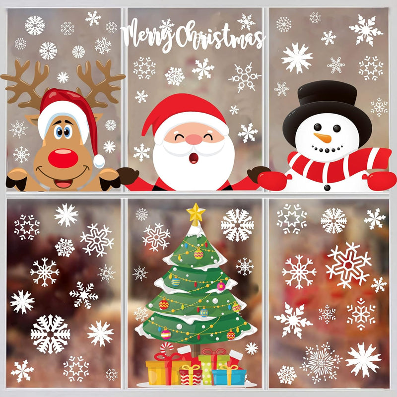 Christmas Window Clings 262Pcs Christmas Window Stickers Christmas Clings For