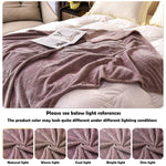 Super Soft Throw Blanket Premium Silky Flannel Fleece Leaves Pattern Lightweight Blanket All Season Use (Light Purple, Throw(50"X60"))