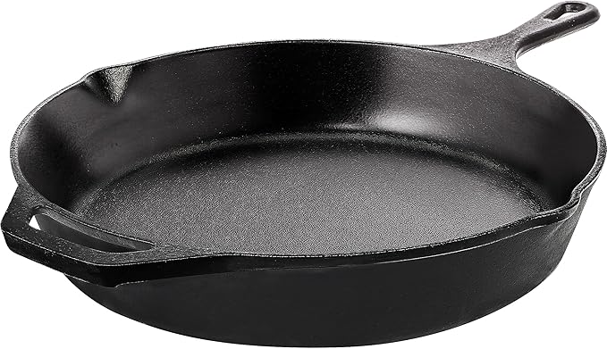 Saute Fry Pan - Chefs Pan, Pre-Seasoned Cast Iron Skillet - Frying Pan 12 Inch - Safe Grill Cookware for Indoor & Outdoor Use - Cast Iron Pan - Cooking Gifts for Men & Women (Black)