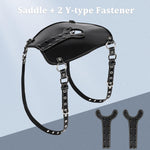 Adjustable Leather Dildo Mount Saddle – Hands-Free Strap-On Sex Chair for Solo Play