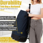 Laundry Bag for College, 115L Heavy Duty Laundry Backpack with Shoulder Straps, Large Dirty Clothes Bag for Dorm, Apartment and Laundromat, Laundry Duffle Bag for Travel, Beach, Camping, oyster grey