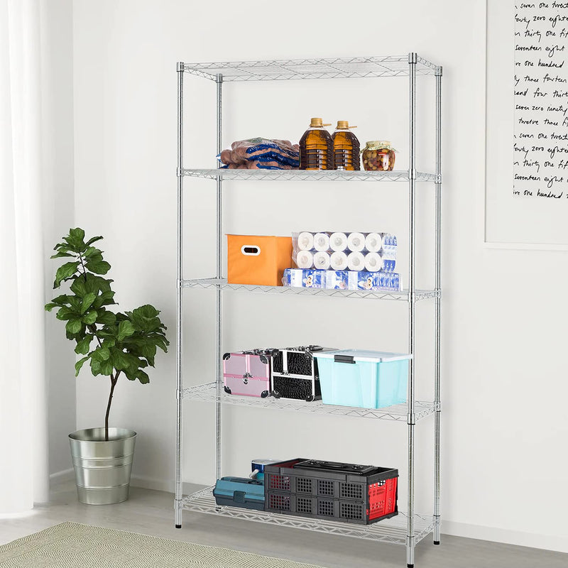 5 Tier Wire Shelving Unit 72"X36"X14"Storage Shelves Metal Wire Shelf Storage Ra