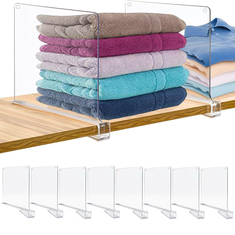 Shelf Dividers- Shelf Dividers For Closet Organization- Clear Shelf Dividers For