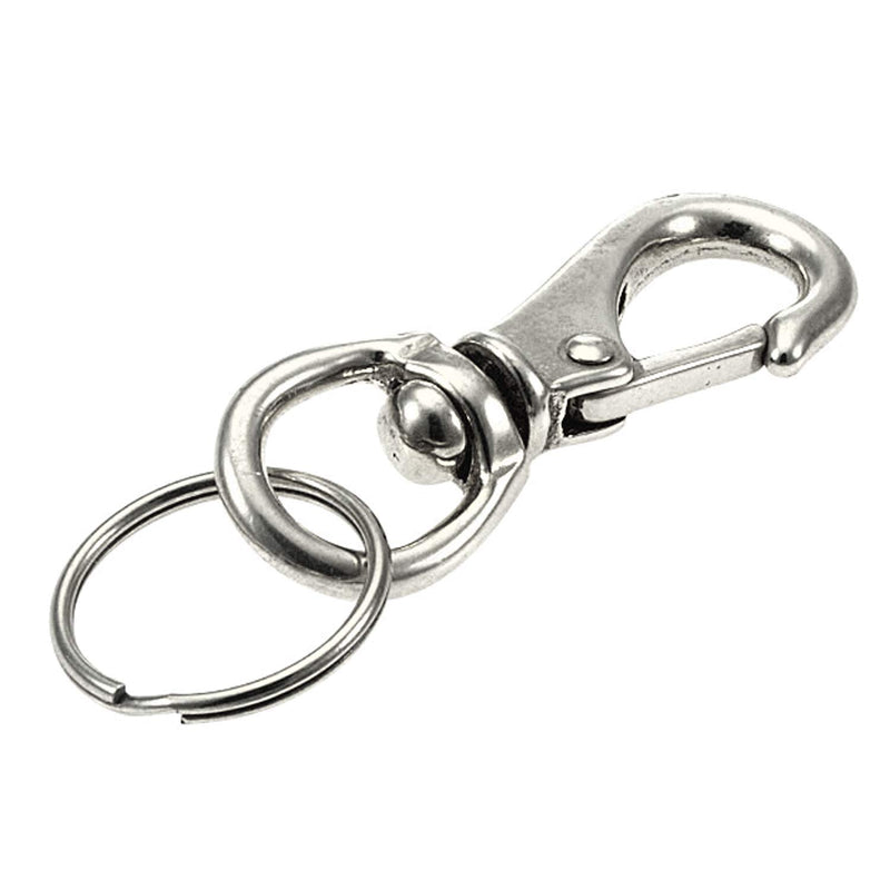 3-1/4" Heavy-Duty Boat Snap, Nickel-Plated Zinc With 1-1/2" Split Key Ring(44701