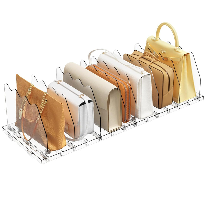 Adjustable Shelf Divider For Closet, Clear Purse Organizers For Closet Acrylic H