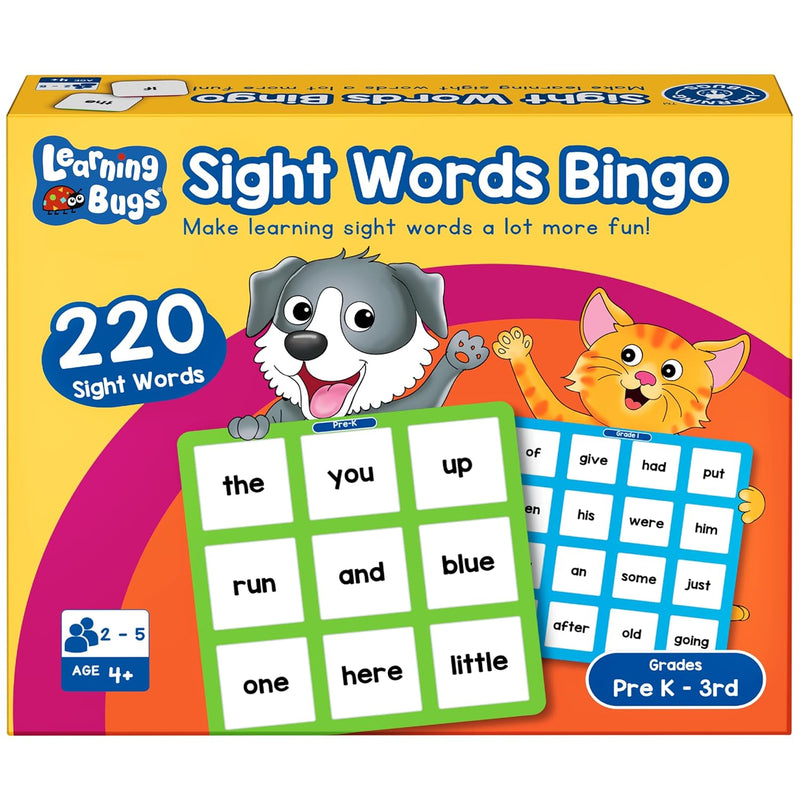 The Complete Sight Words Bingo Game Set, Master 220 High Frequency Dolch Si